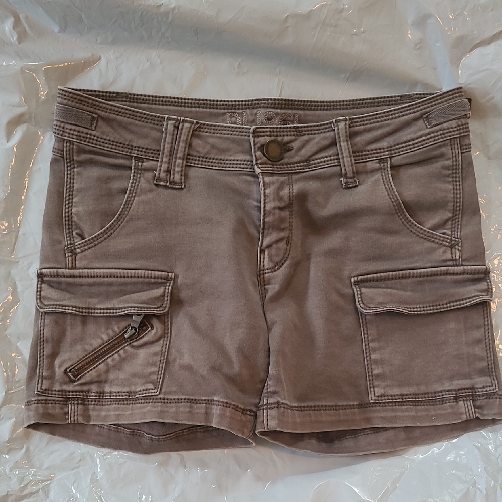 DL 1961 Jane Cargo Shorts Brown Size 25